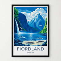 Fiordland Poster - Scenic Landscape Art Featuring Milford Sound