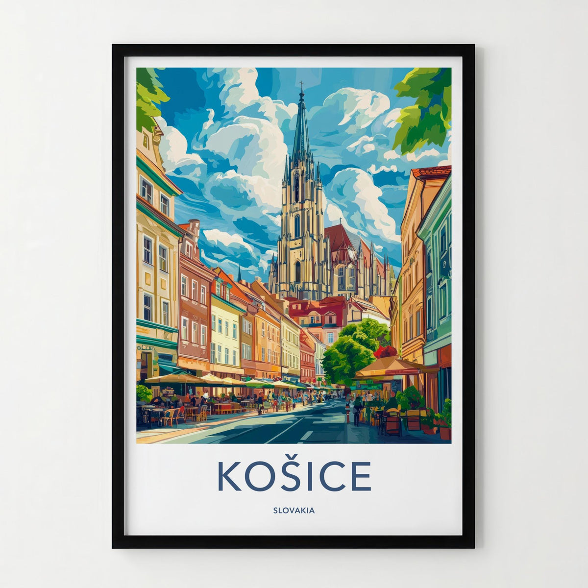 Kosice Poster - Slovakia Wall Art Featuring St. Elisabeth Cathedral