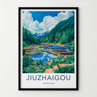 Jiuzhaigou National Park Poster - Scenic Landscape Poster