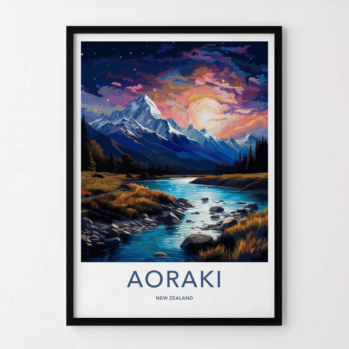 Mount Cook Poster - New Zealand Mountain Wall Art