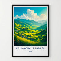 Arunachal Pradesh Art Print - Vibrant Indian Landscape Wall Decor