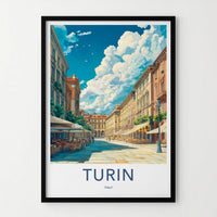 Turin Poster - Italy Wall Art Featuring Baroque Architecture & Mole