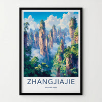 Zhangjiajie National Park Poster - Scenic Mountain Art With Sandstone