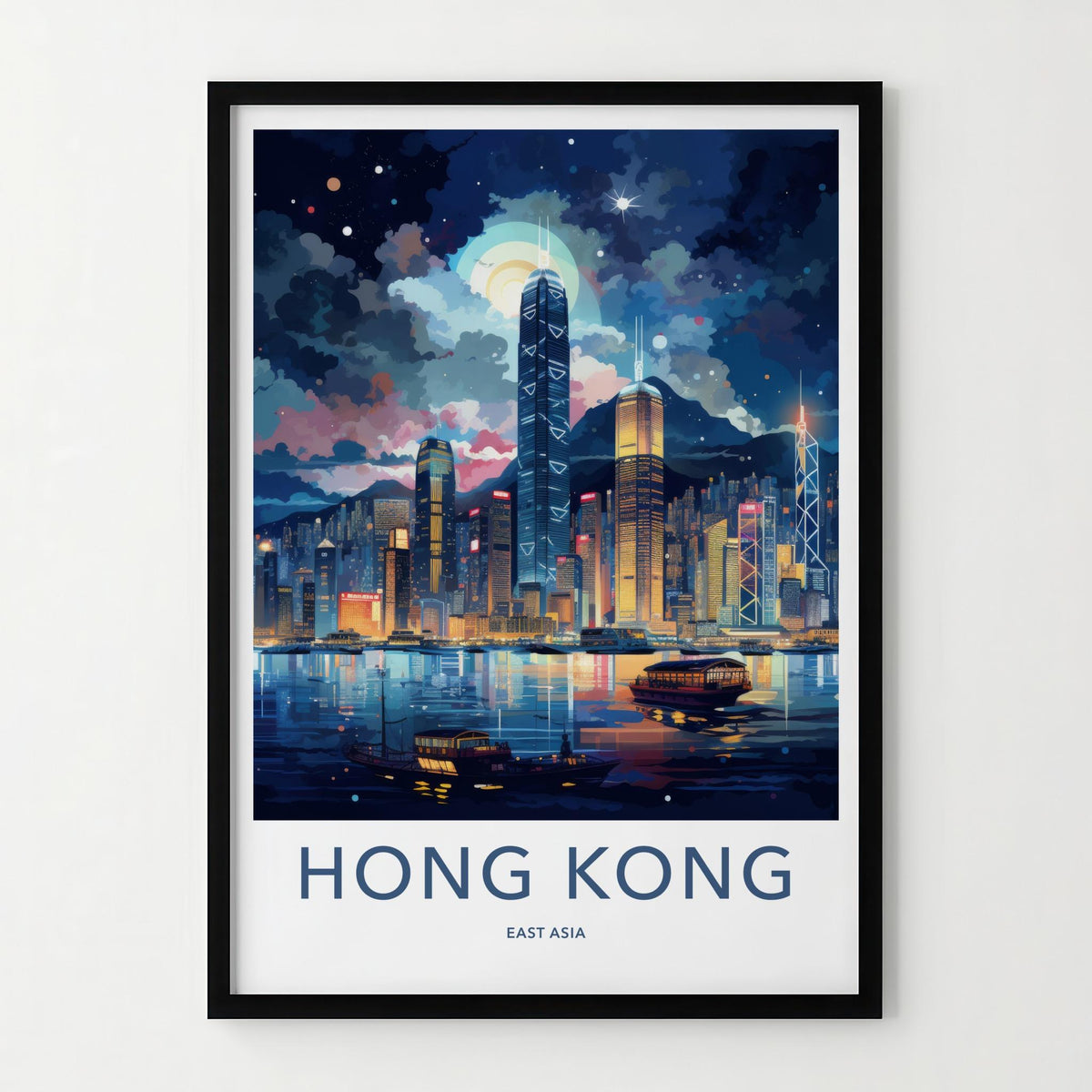 Victoria Harbor Poster - Hong Kong Wall Art