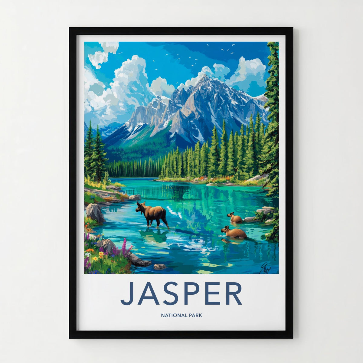Jasper National Park Poster - Canadian Rockies Art