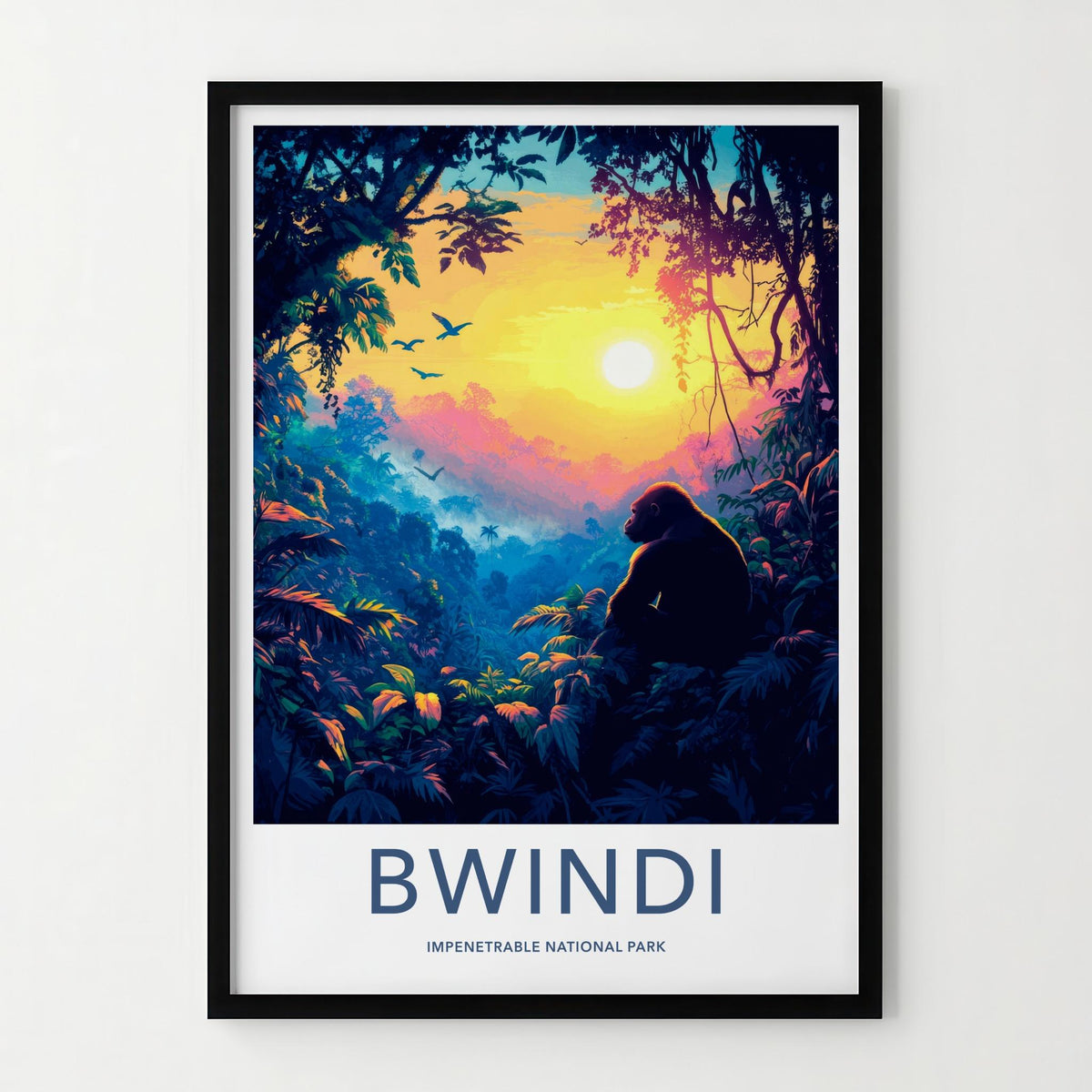Bwindi National Park Poster - African Wildlife Art