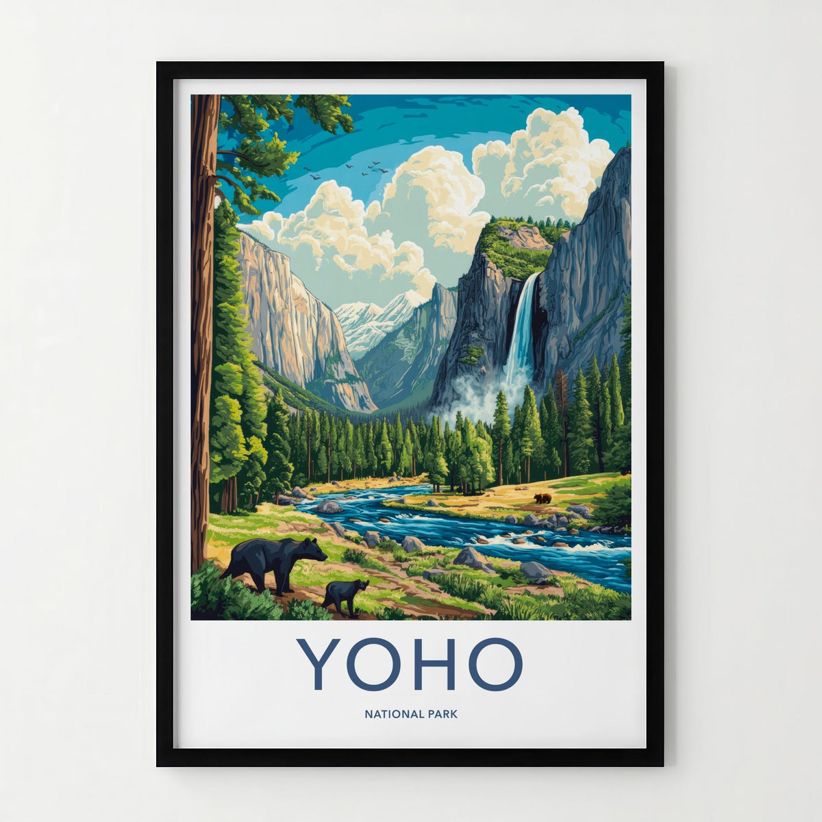 Yoho National Park Poster - Canada Wall Art Featuring Takakkaw Falls
