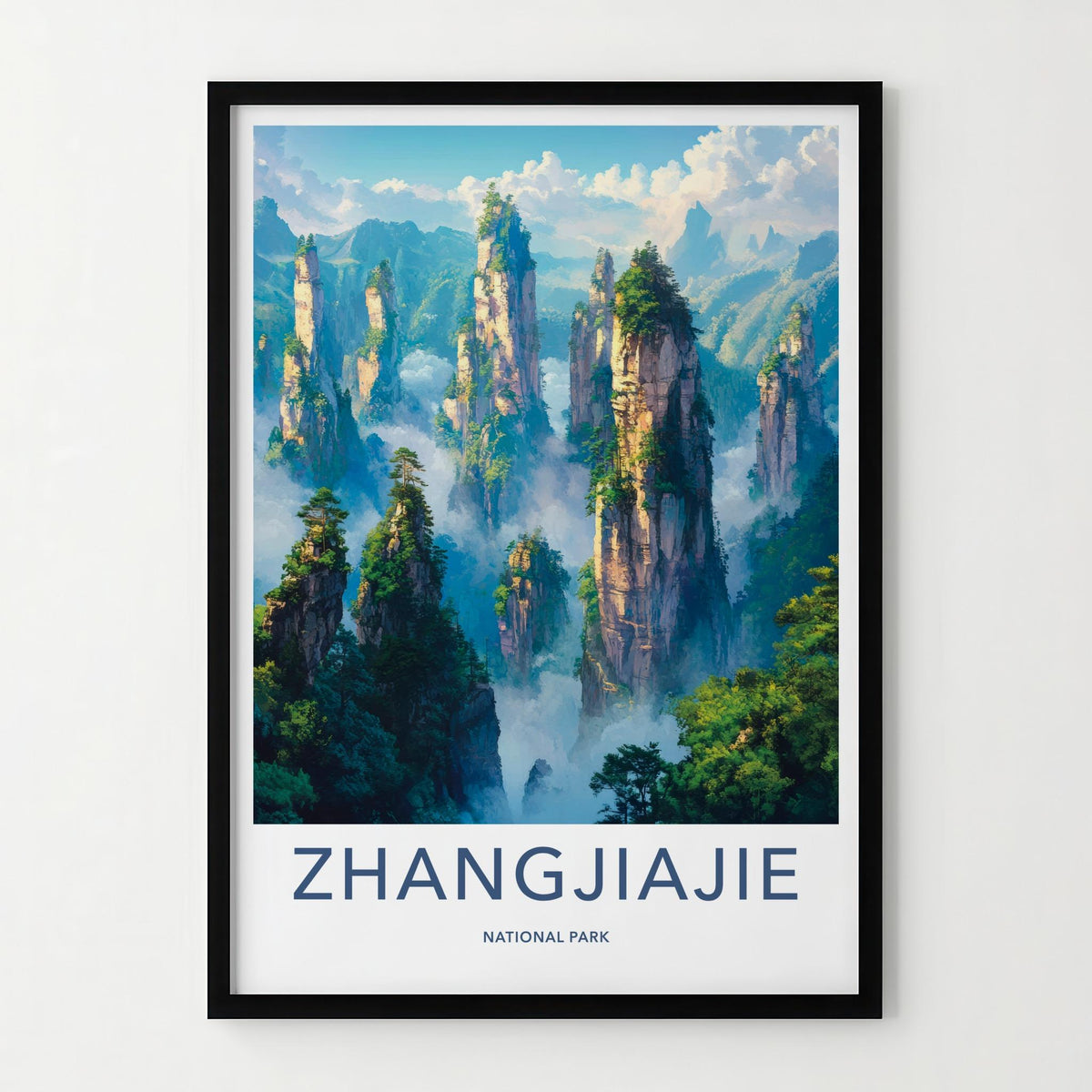 Zhangjiajie Poster - UNESCO Heritage Wall Decor With Sandstone