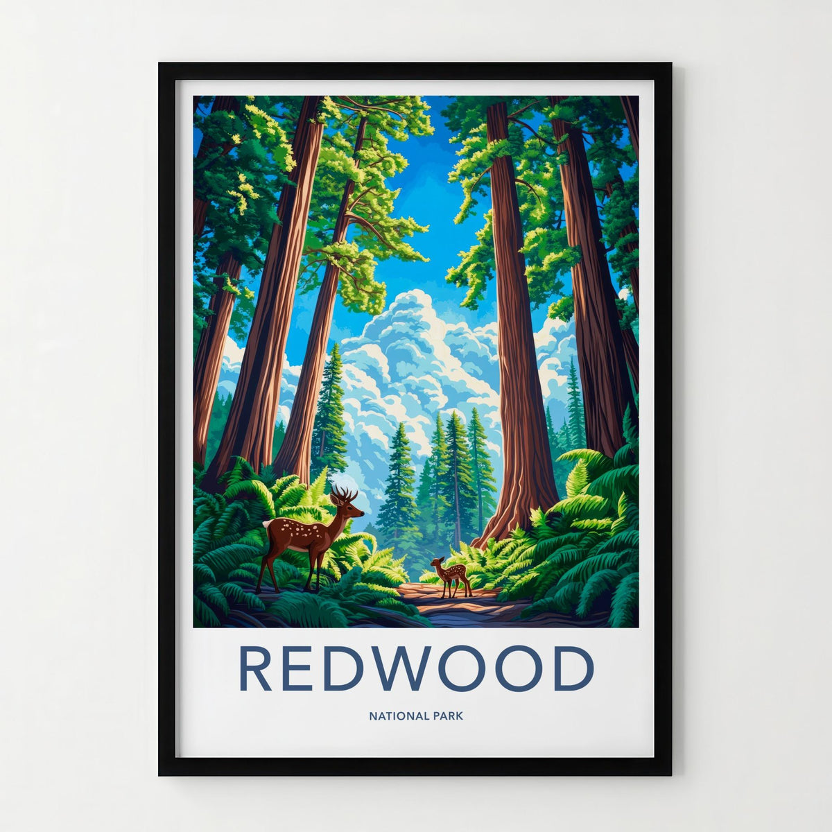 Redwood National Park Poster - Scenic Nature Print With Ancient