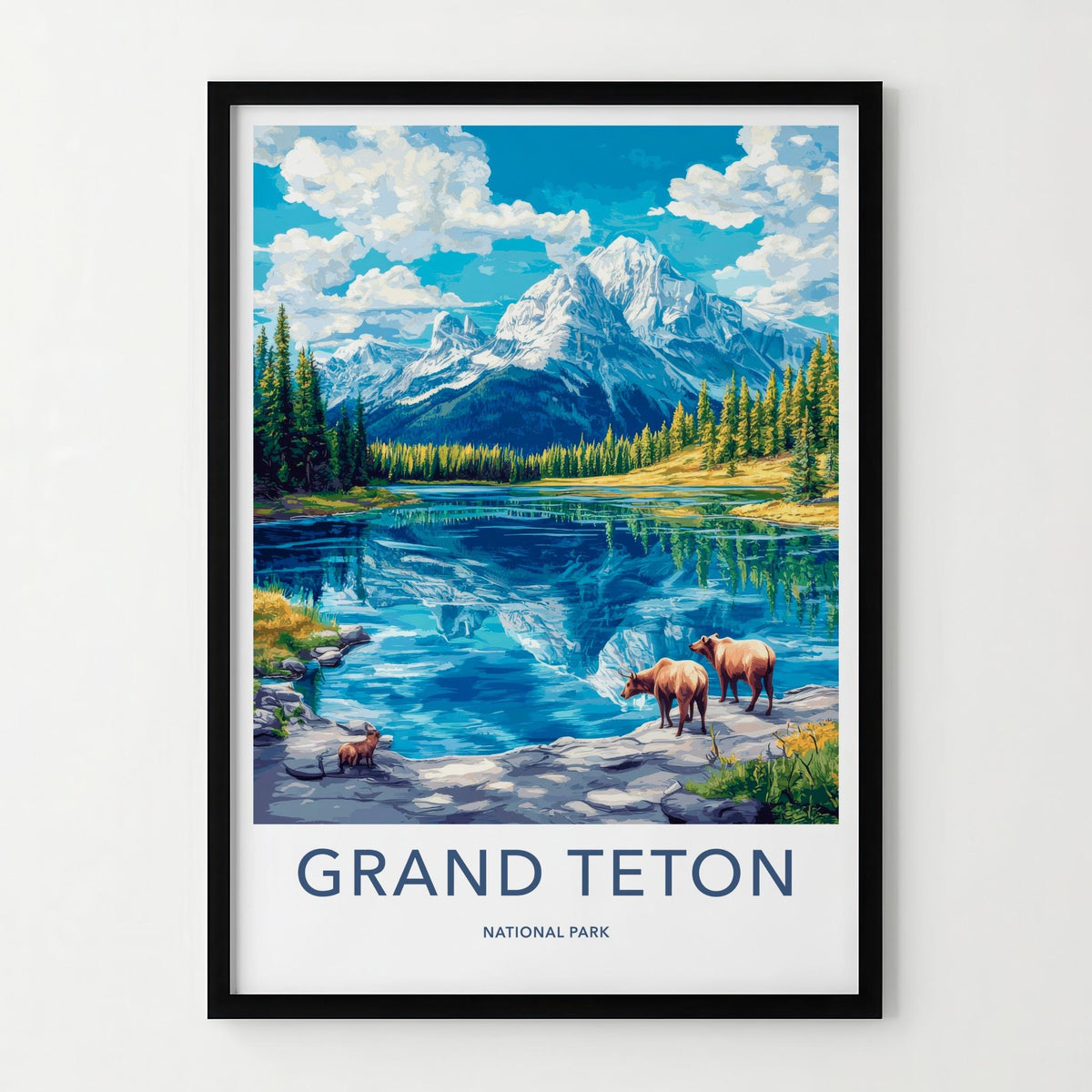 Grand Teton National Park Poster - Mountain Wall Art & Scenic