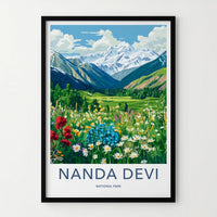 Nanda Devi Poster - Himalayan Mountain Landscape Print
