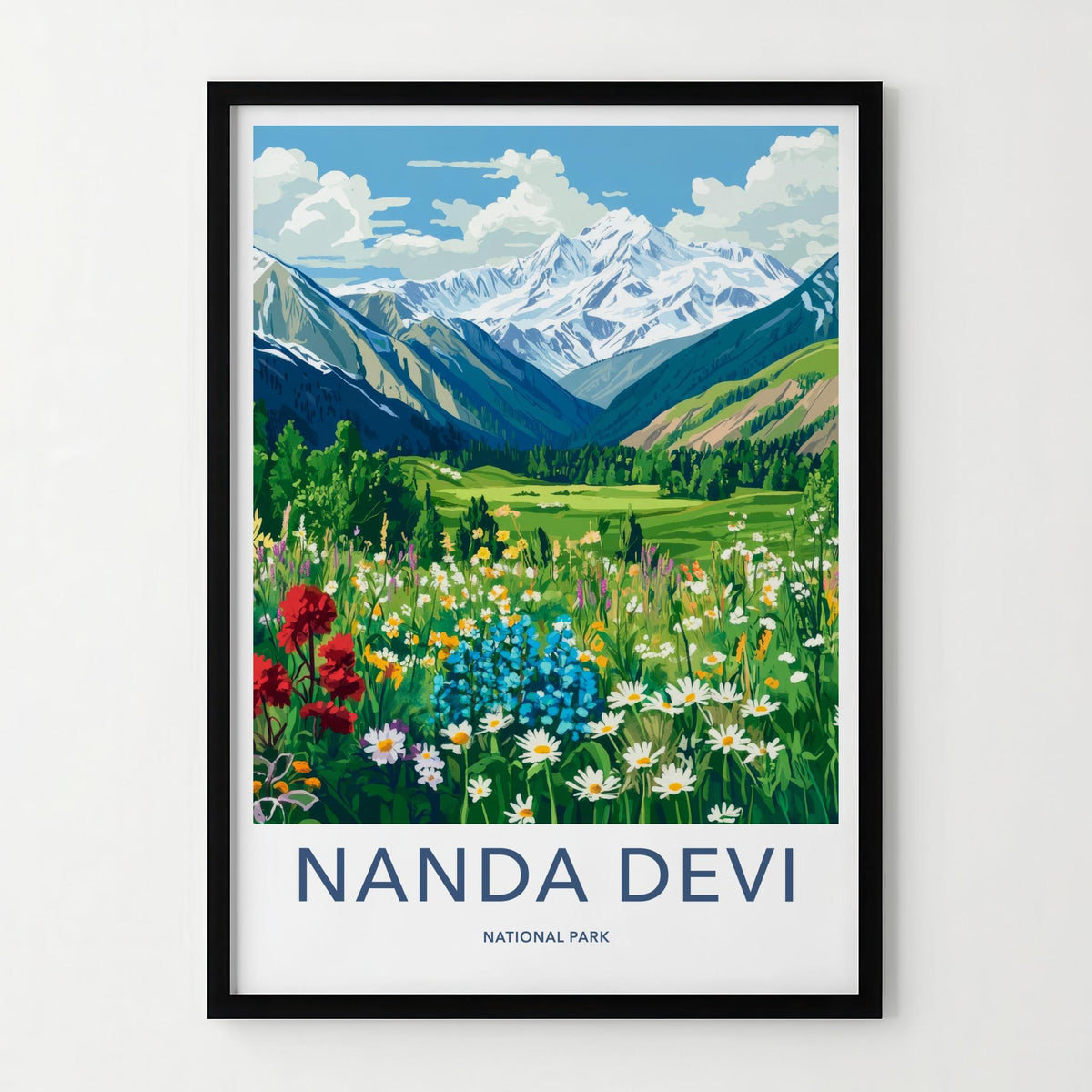 Nanda Devi Poster - Himalayan Mountain Landscape Print