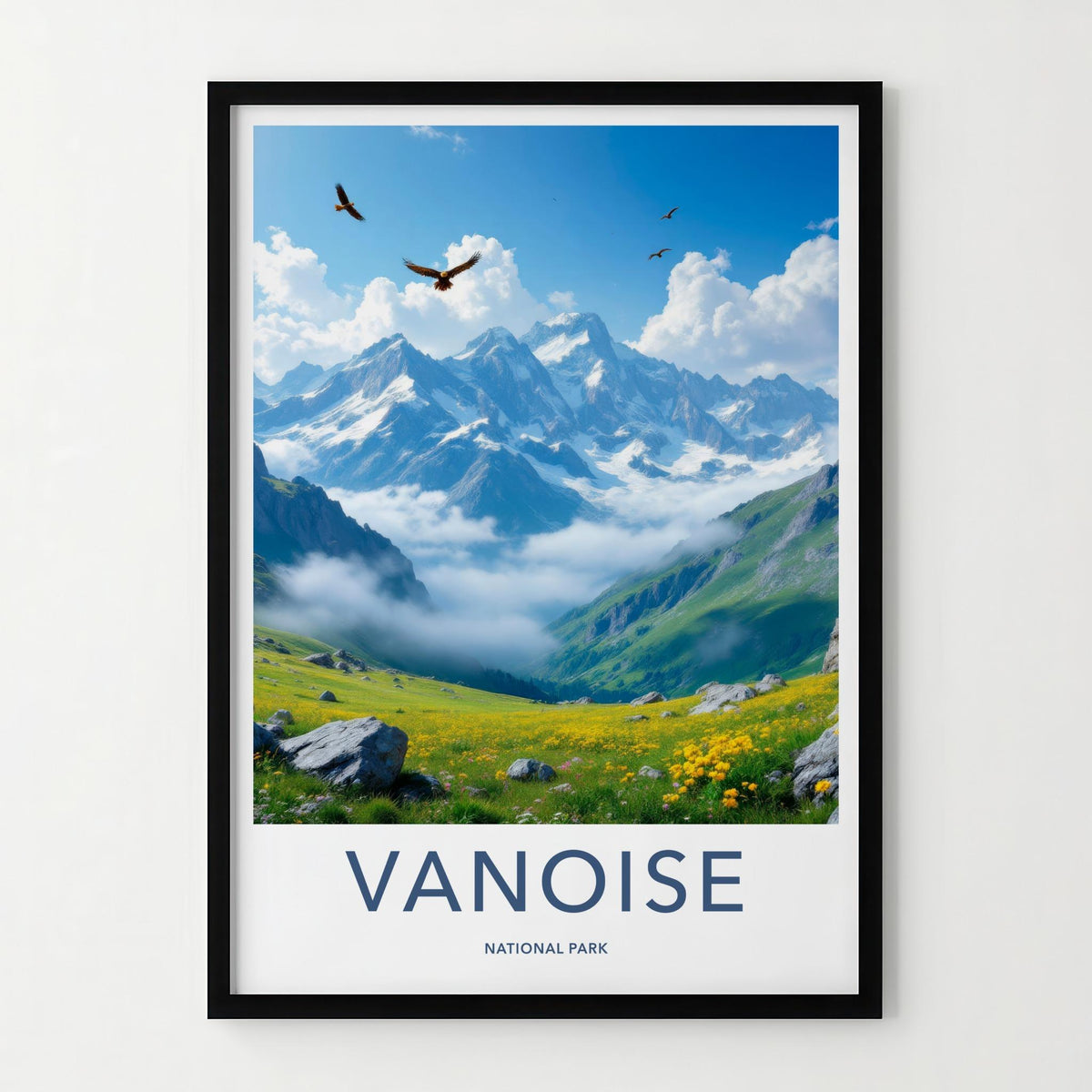 Vanoise Poster - French Alps Mountain Landscape Art