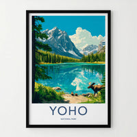 Yoho National Park Poster - Scenic Lake Artwork & Canadian Rockies