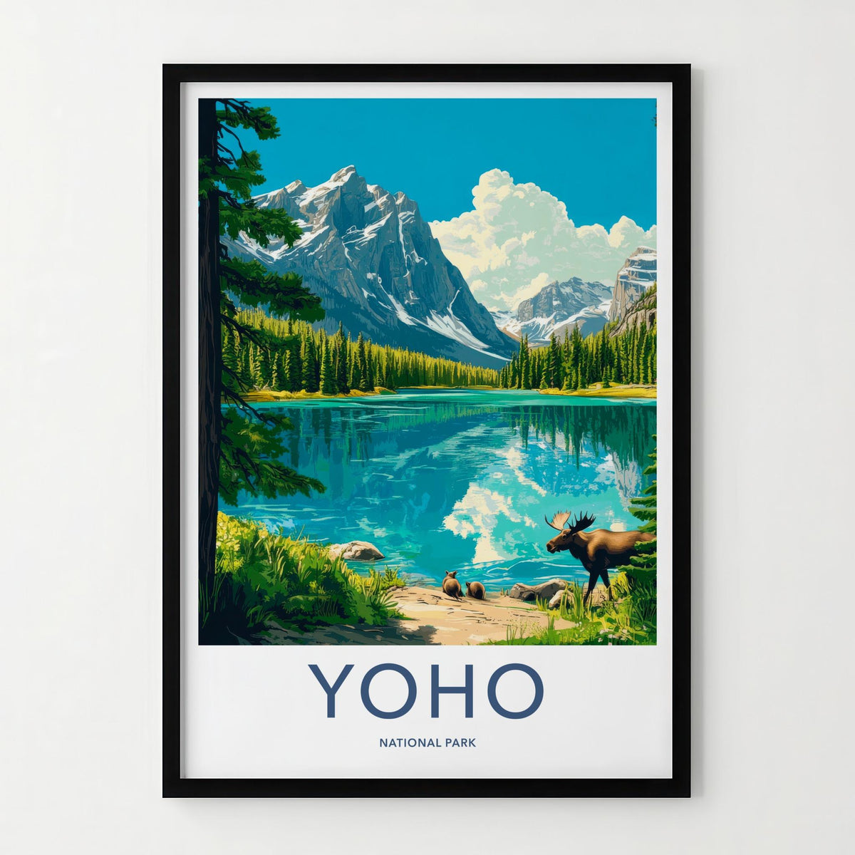 Yoho National Park Poster - Scenic Lake Artwork & Canadian Rockies