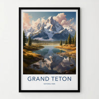 Wyoming Poster - Mountain Landscape Art