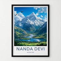 Nanda Devi Poster - Himalayan Landscape Wall Art With Snow Capped