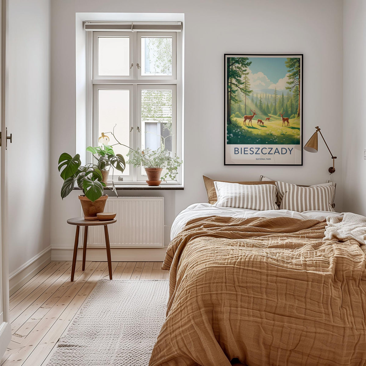 Bieszczady National Park Poster - Scenic Forest Artwork & Rustic