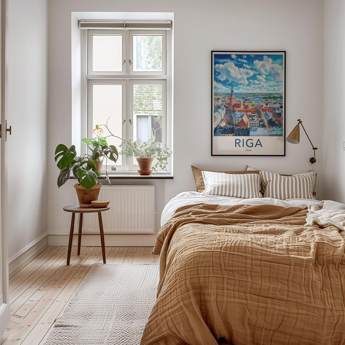 Riga Poster - Latvia Wall Art With Baltic Cityscape Decor & Historic