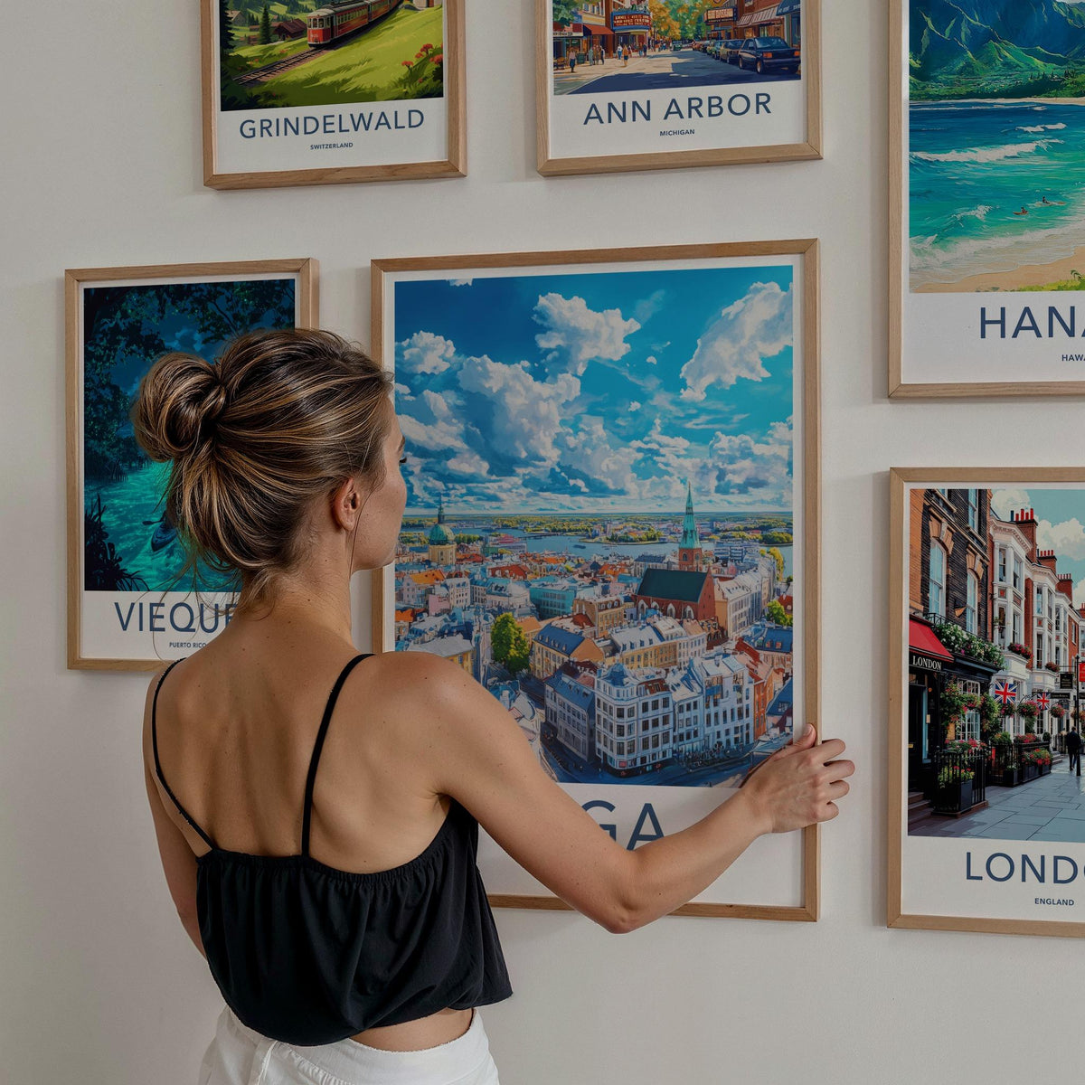 Riga Poster - Latvia Wall Art Featuring Old Town Decor & City Skyline