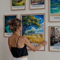 Kruger National Park Poster - Safari Wall Art Featuring Lion