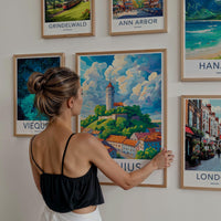 Vilnius Poster - Lithuania Wall Art Featuring Gediminas Tower