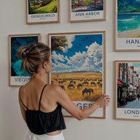 Kruger National Park Poster - Safari Landscape Art With Zebra Herd