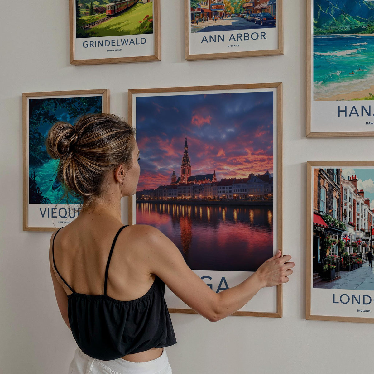 Riga Poster - Latvia Wall Art Featuring Historic Architecture
