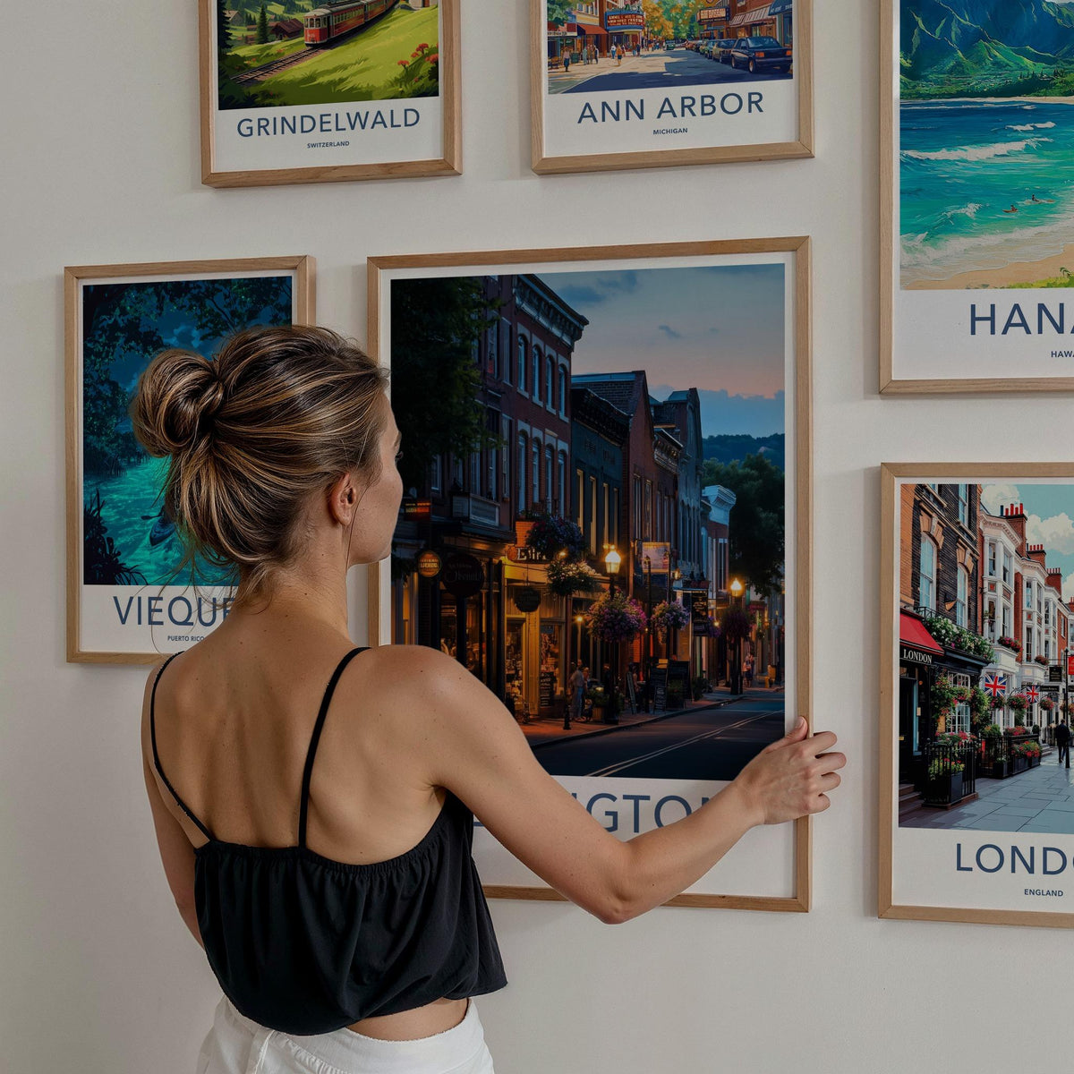 Lexington Wall Art - Kentucky Cityscape Print Featuring Historic
