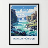 Hafnarfjörður Poster - Iceland Wall Art With Serene Mountain