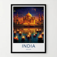 Taj Mahal Poster - India Wall Art Featuring Mughal Architecture