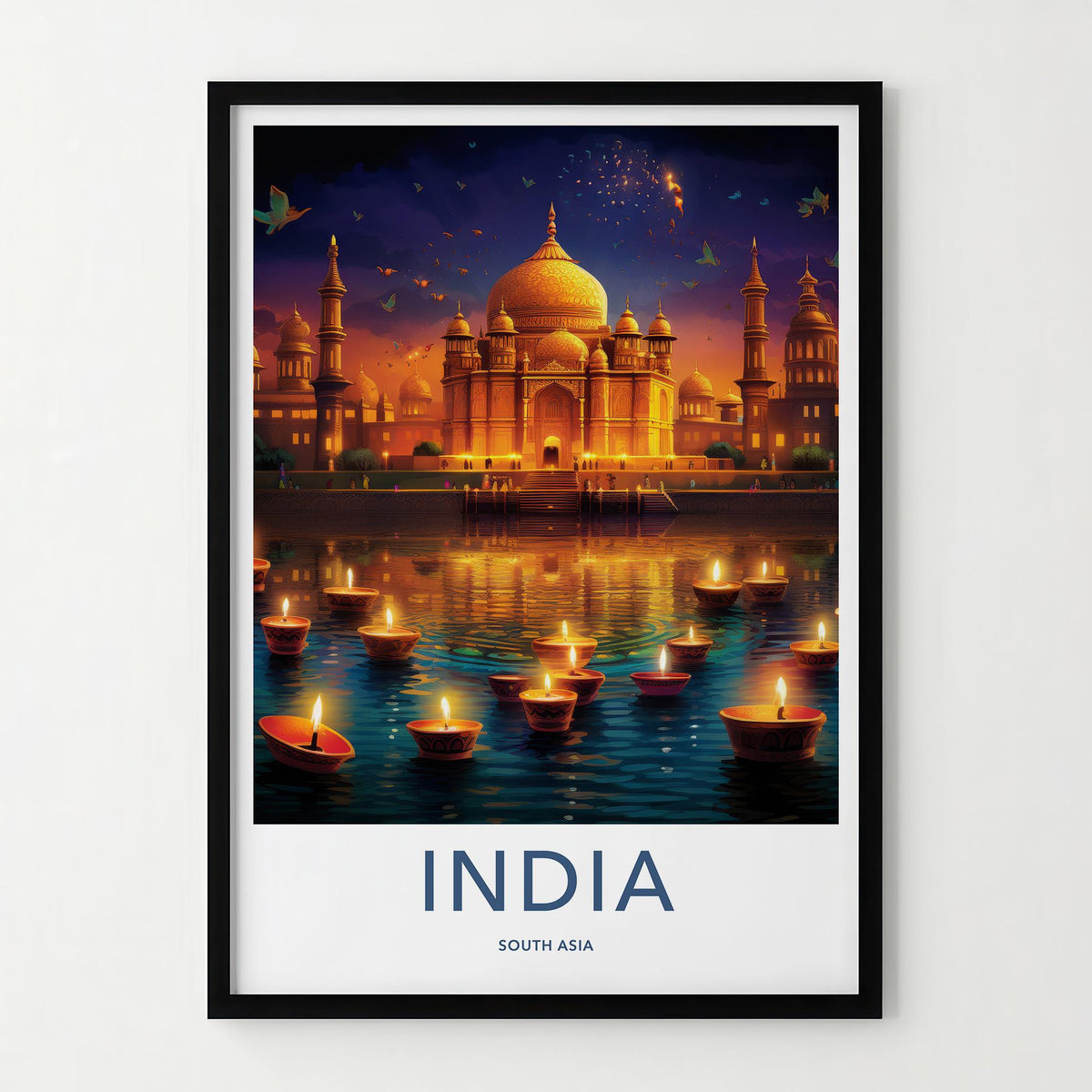 Taj Mahal Poster - India Wall Art Featuring Mughal Architecture