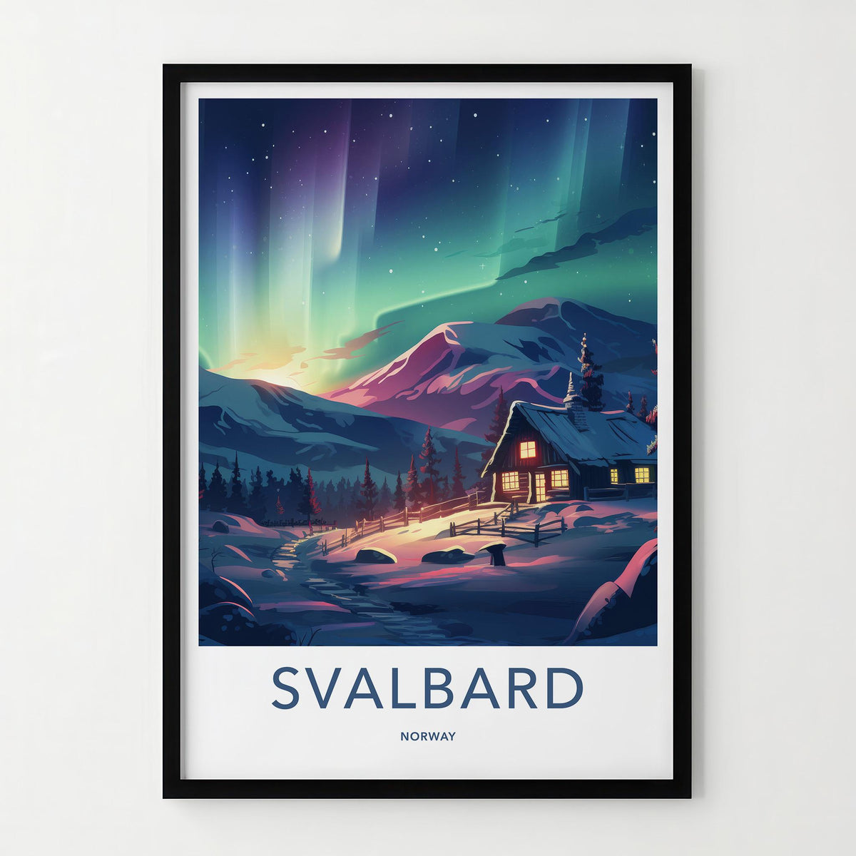Svalbard Poster - Nordic Winter Wonderland Arctic Wall Decor Print
