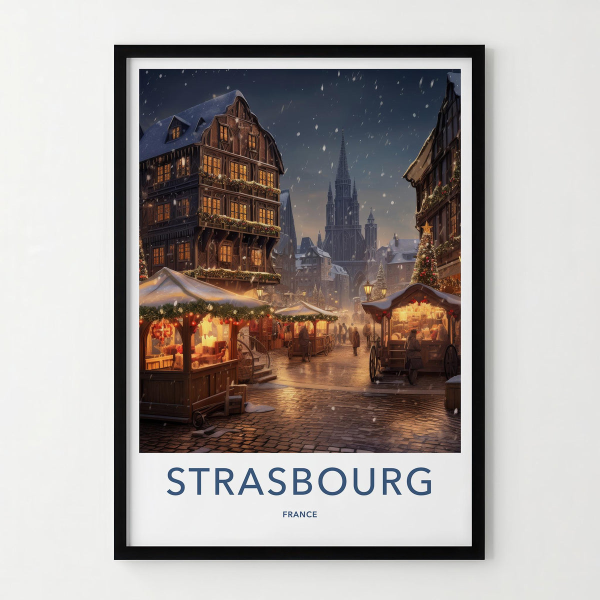 Strasbourg Wall Art - Historic City Poster With Gothic Architecture