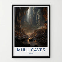 Mulu Caves Poster - Malaysia Wall Art Featuring Natural Cave