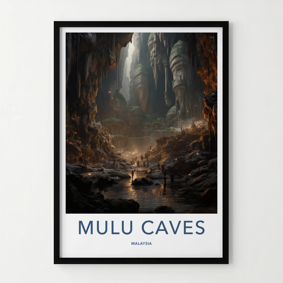Mulu Caves Poster - Malaysia Wall Art Featuring Natural Cave