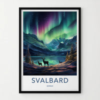 Svalbard Poster - Norway Wall Art Featuring Northern Lights