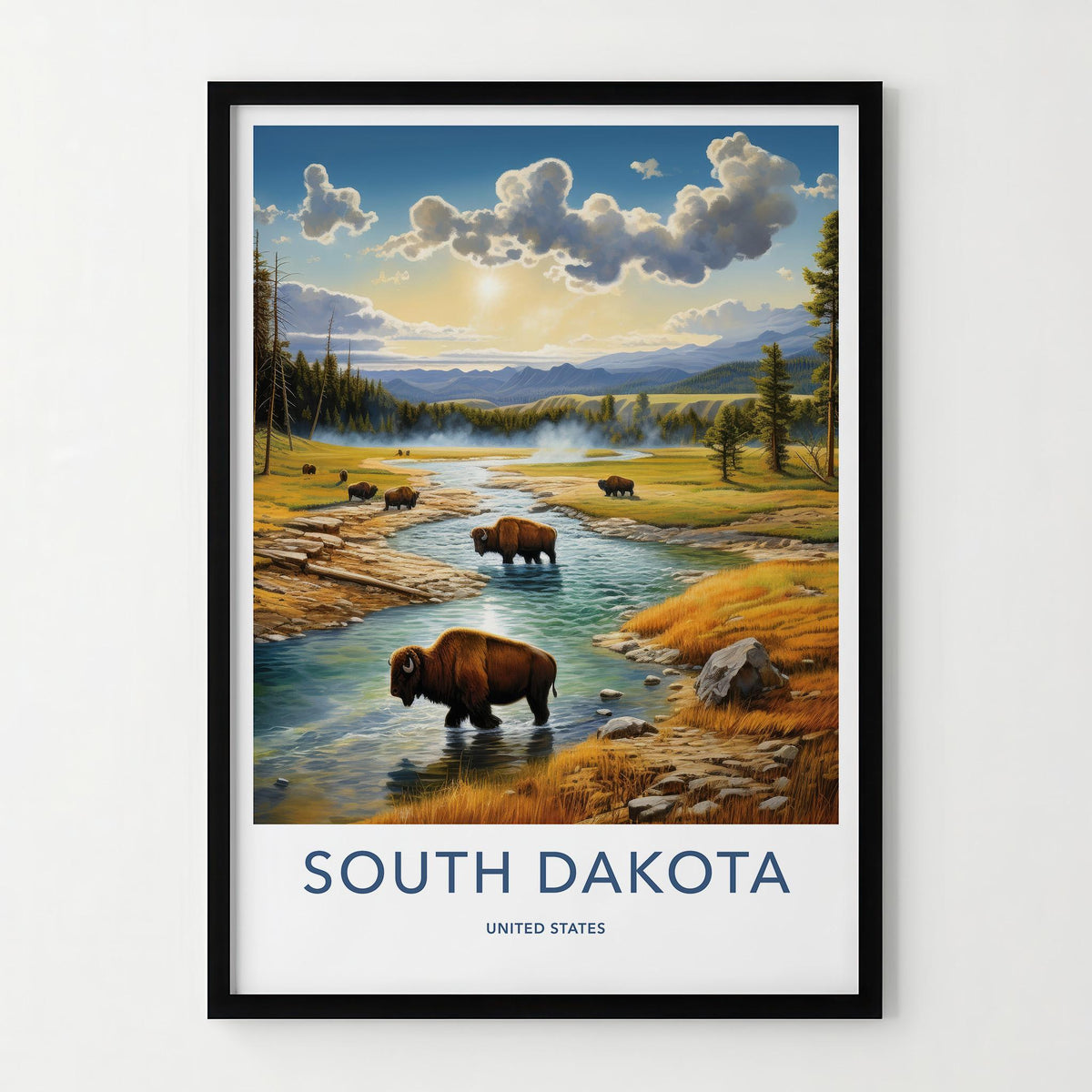 South Dakota Poster - Scenic View Travel Gift