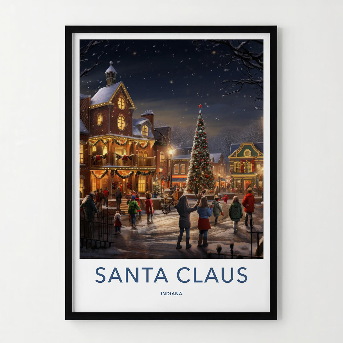 Santa Claus Poster - Festive Holiday Wall Art Featuring Indiana
