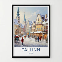 Tallinn Wall Art - Estonia Travel Poster
