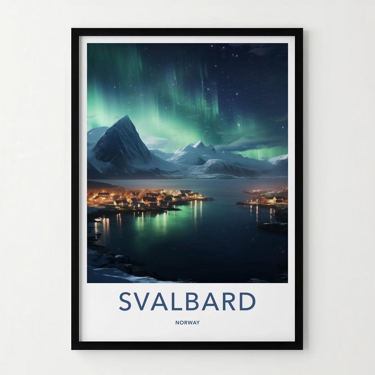 Svalbard Poster - Norway Wall Art Featuring Northern Lights