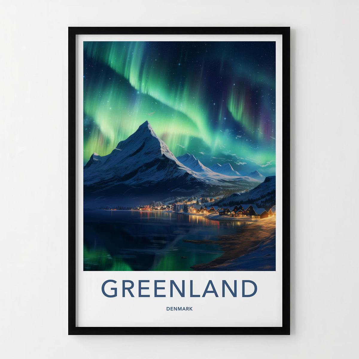 Greenland Aurora Poster - Northern Lights Art