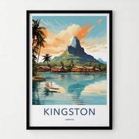 Kingston Jamaica Poster - Caribbean Travel Poster With Tropical Art
