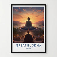 Tian Tan Poster - Hong Kong Wall Art Featuring Great Buddha Artwork