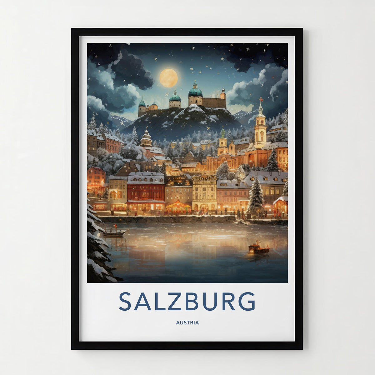 Salzburg Poster - Alpine Landscape Art Featuring Mozart Birthplace