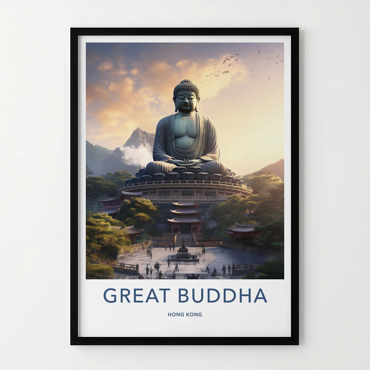 Tian Tan Poster - Hong Kong Wall Art Featuring Great Buddha Statue