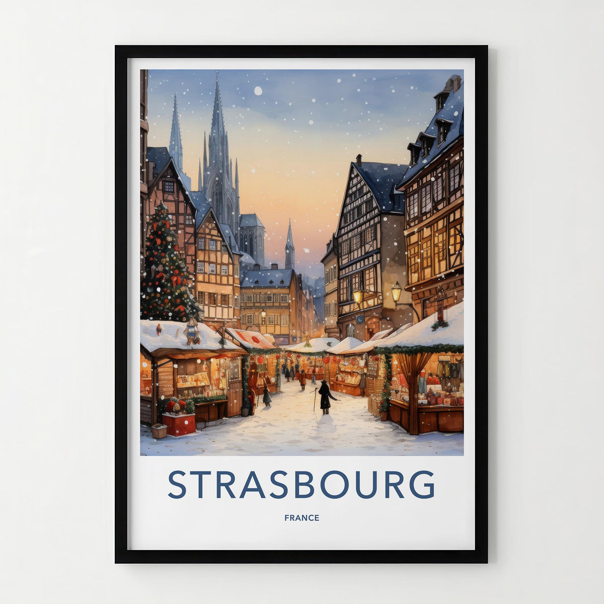 Strasbourg Wall Art - France Wall Decor With Medieval Cathedral
