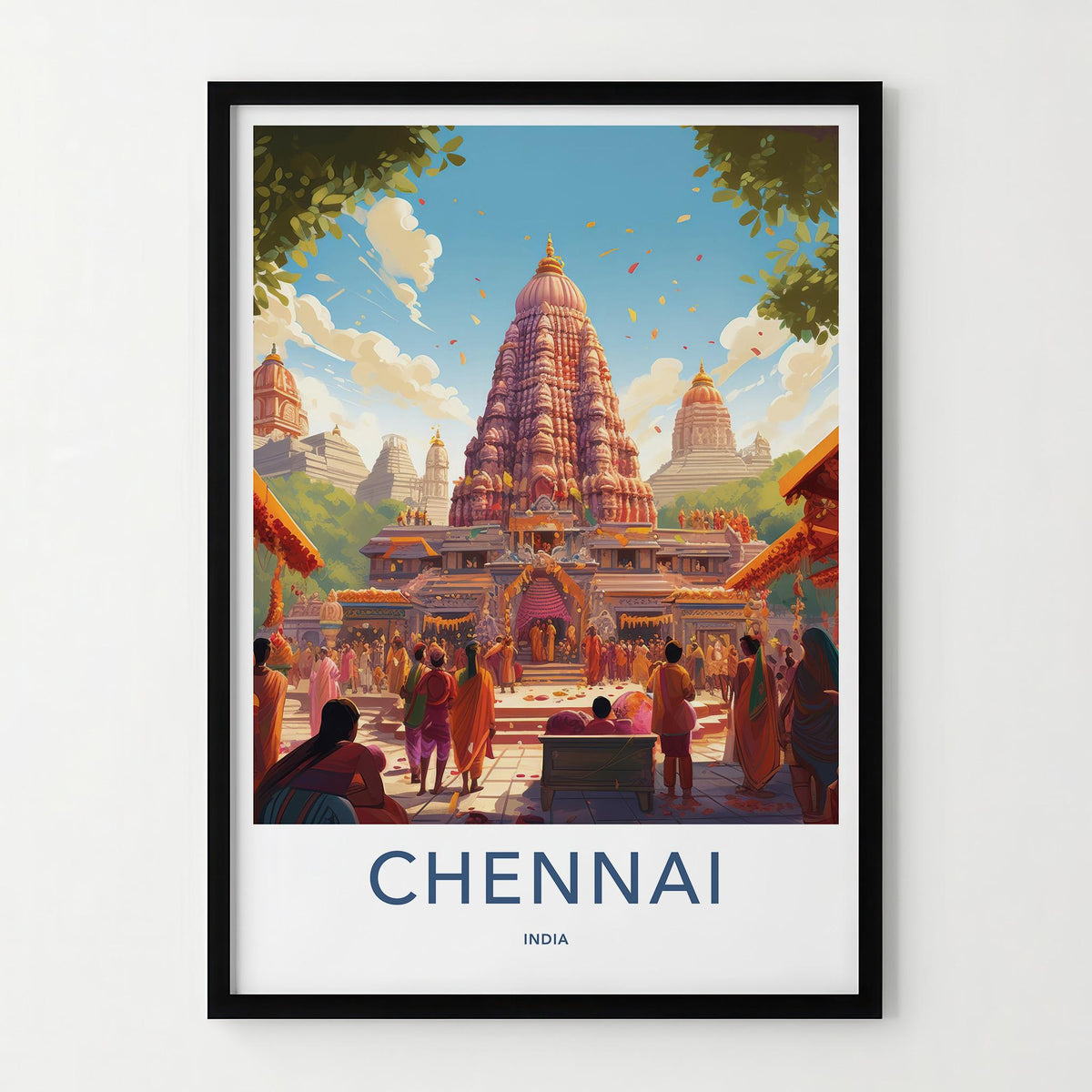 Chennai Wall Art - Vibrant India Artwork