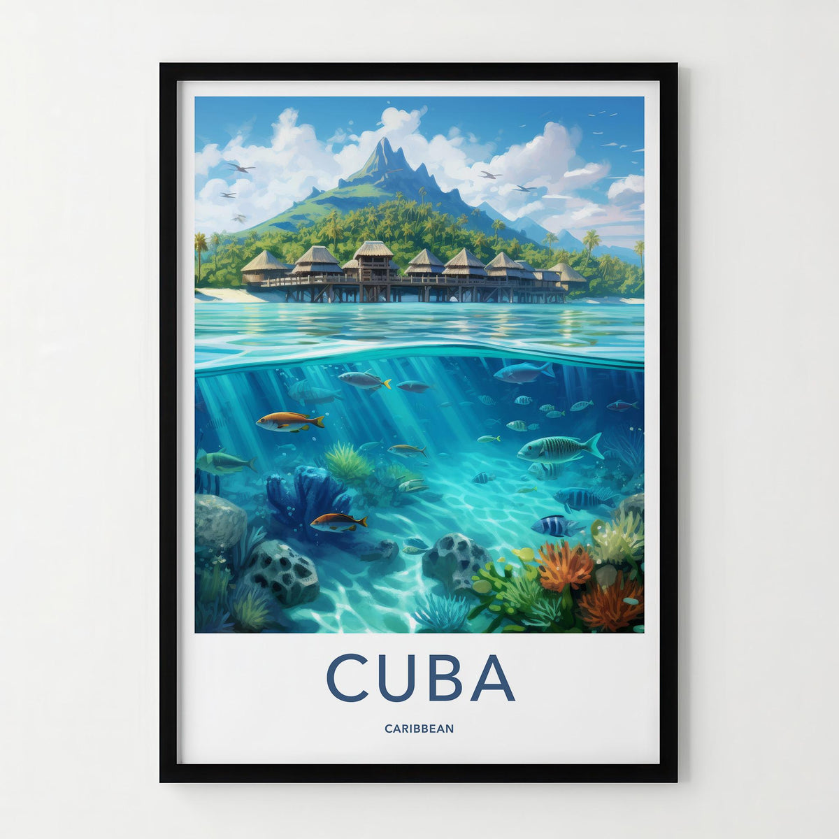 Cuba Wall Art - Vibrant Caribbean Travel Poster