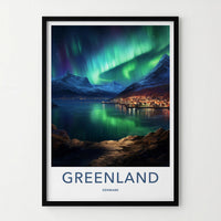 Greenland Poster - Scenic Wall Art Featuring Northern Lights & Snow